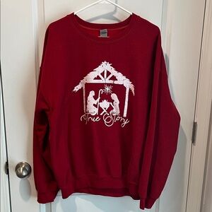 Red Nativity Sweatshirt